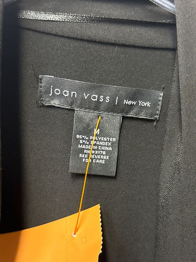 Joan Vass Women's Size M Black Cardigan