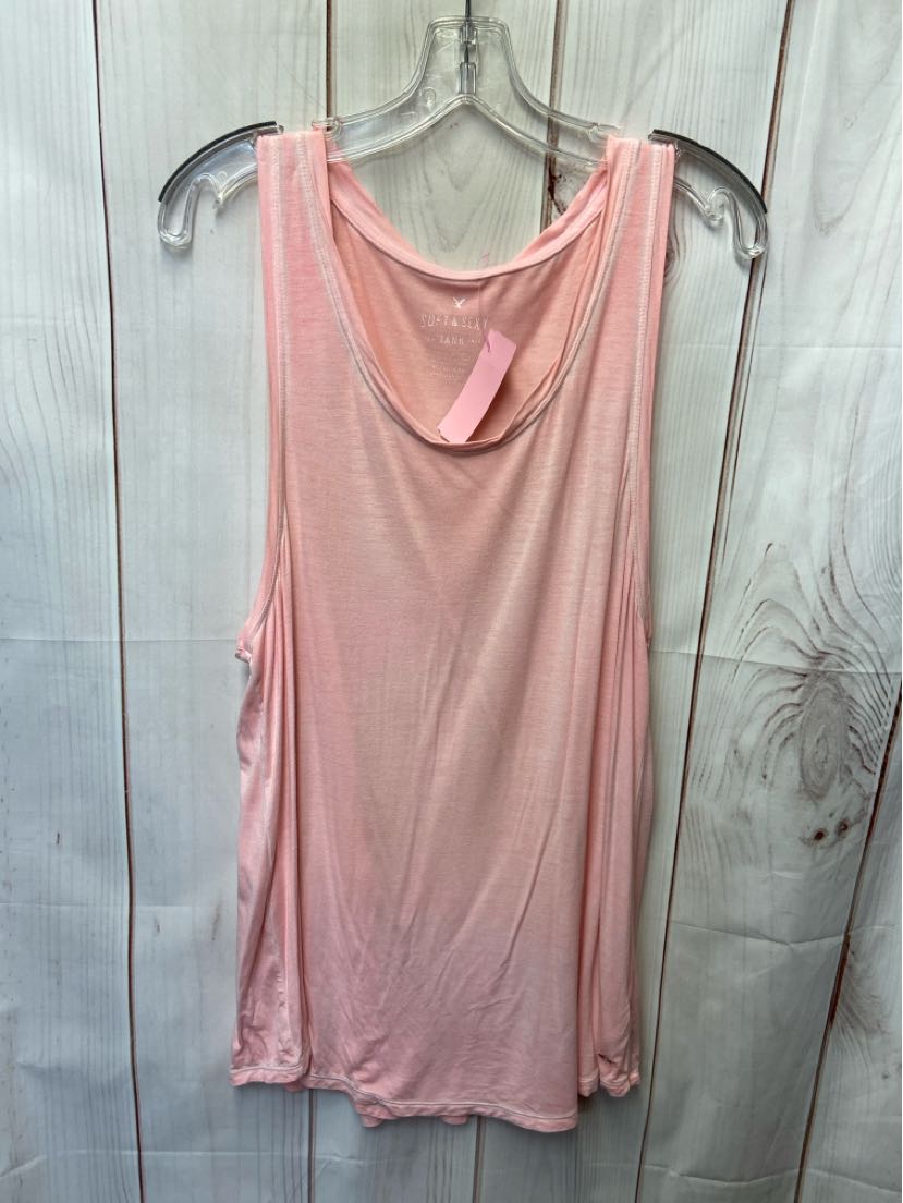 American Eagle Women's Size XL Pink Sleeveless Top