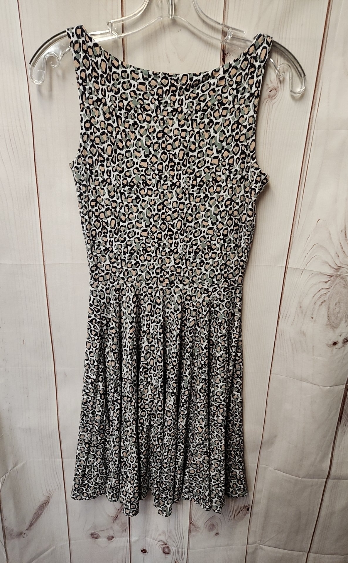 Nicole Miller Women's Size XS Green Animal Print Dress