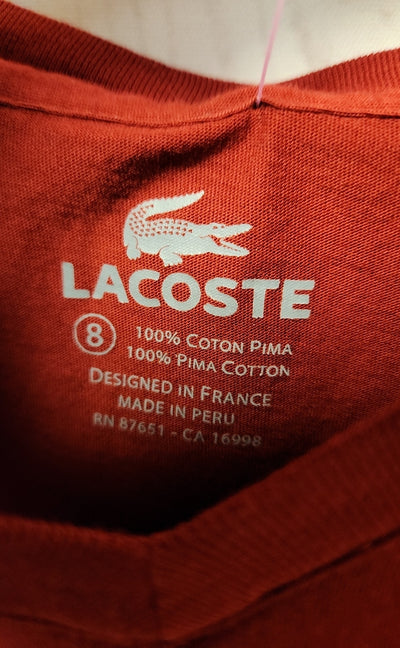 Lacoste Men's Size 2X Red Shirt
