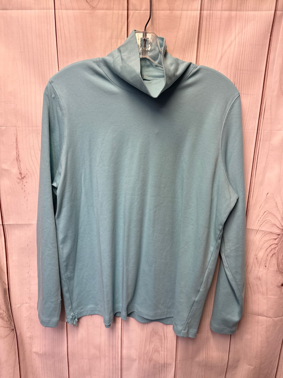 Lands End Women's Size L Petite Light Blue Long Sleeve Top