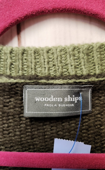 Wooden Ships Women's Size M/L Green Camo Sweater