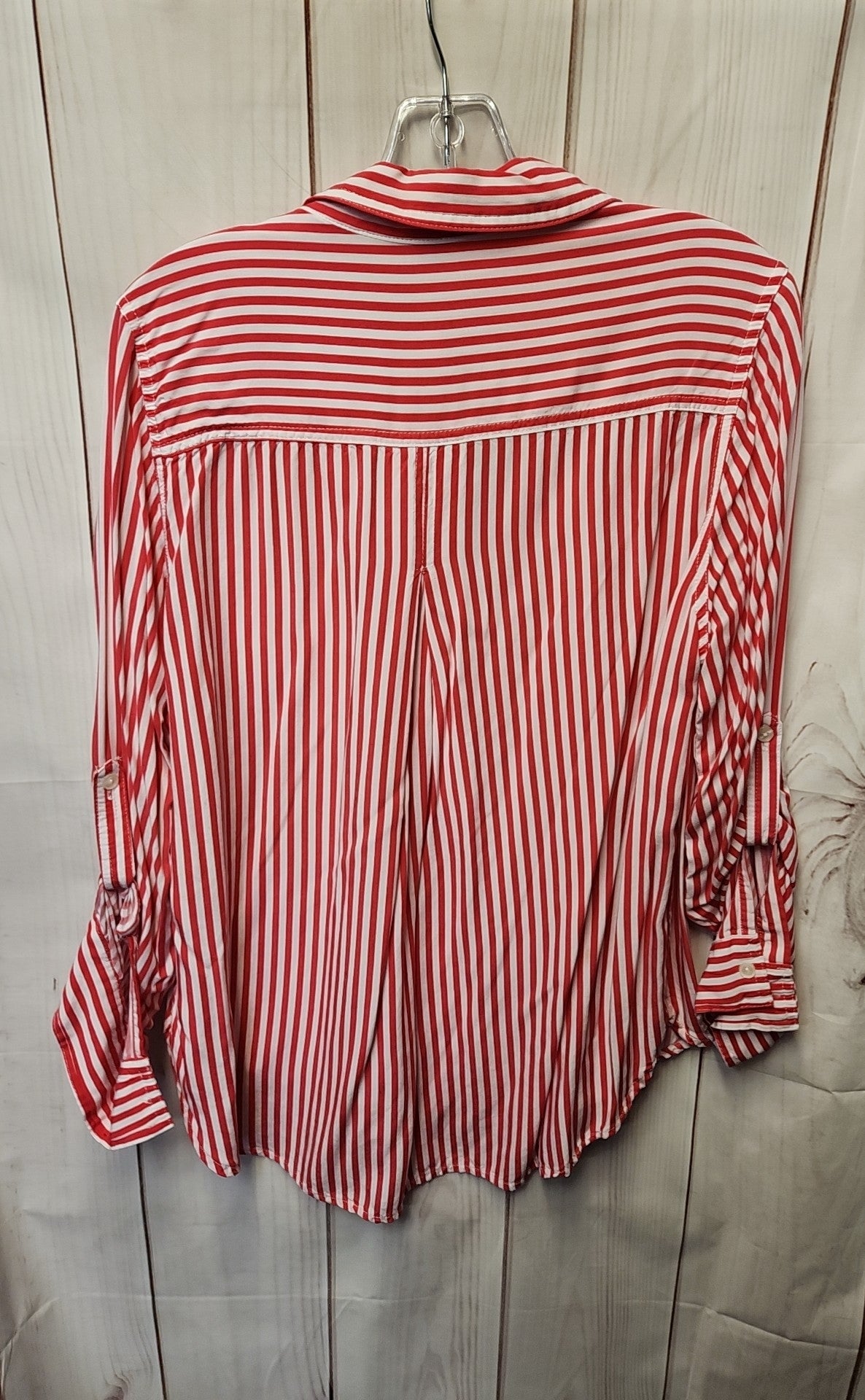 Velvet Heart Women's Size M Pink & White Long Sleeve Top