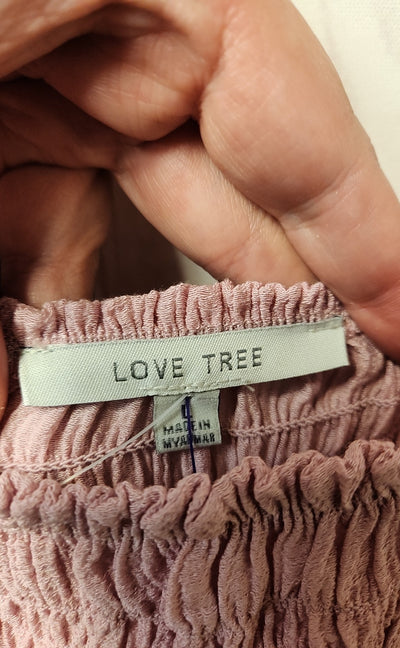 Love Tree Women's Size L Pink Short Sleeve Top