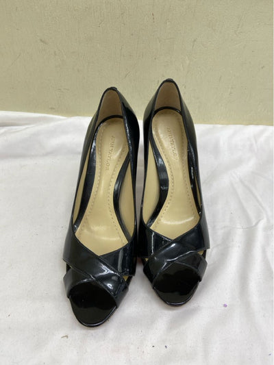 Ann Taylor Women's Size 6-1/2 Black Open Toe Pumps