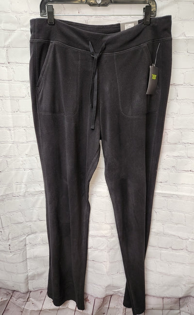 NWT Tek Gear Women's Size L Black Sweatpants Mid Rise Straight