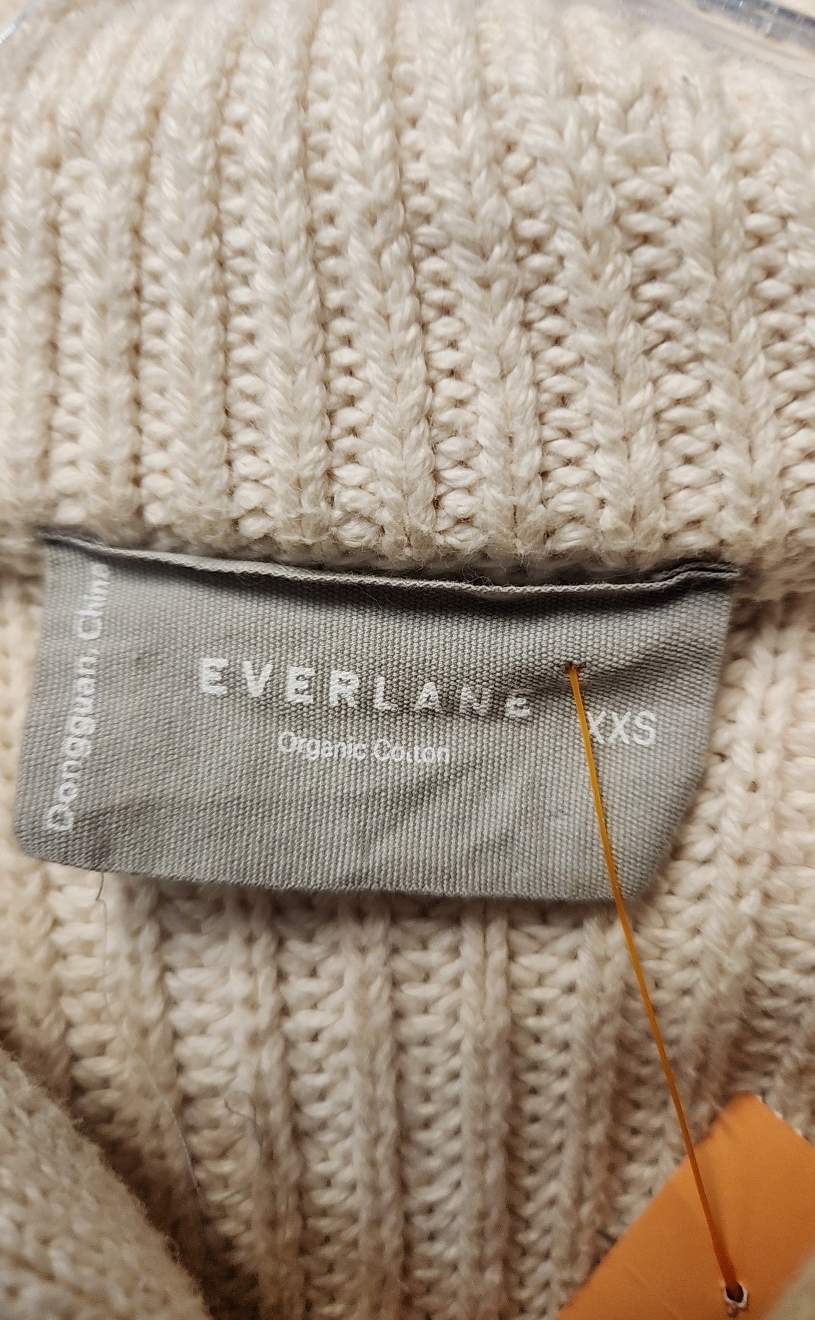 Everlane Women's Size XXS White Full Zip Sweater