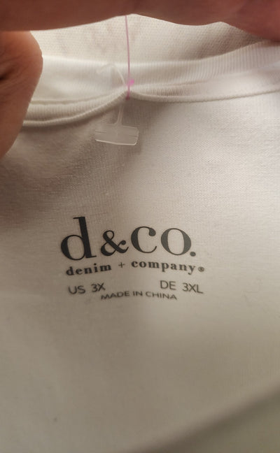 D & Co Women's Size 3X White Dress