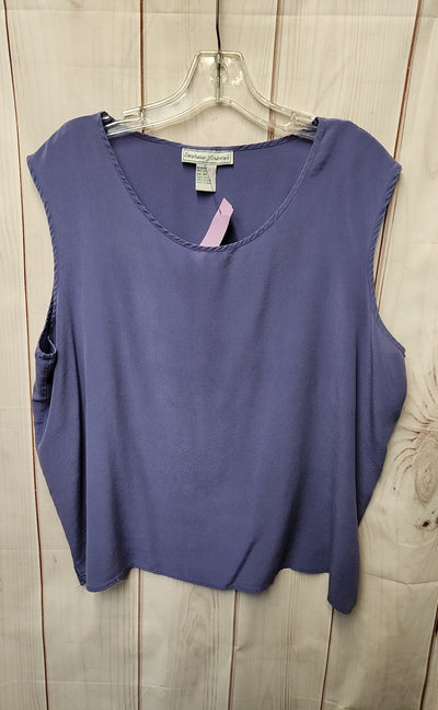 Stephanie Andrews Women's Size 3X Purple Silk Sleeveless Top