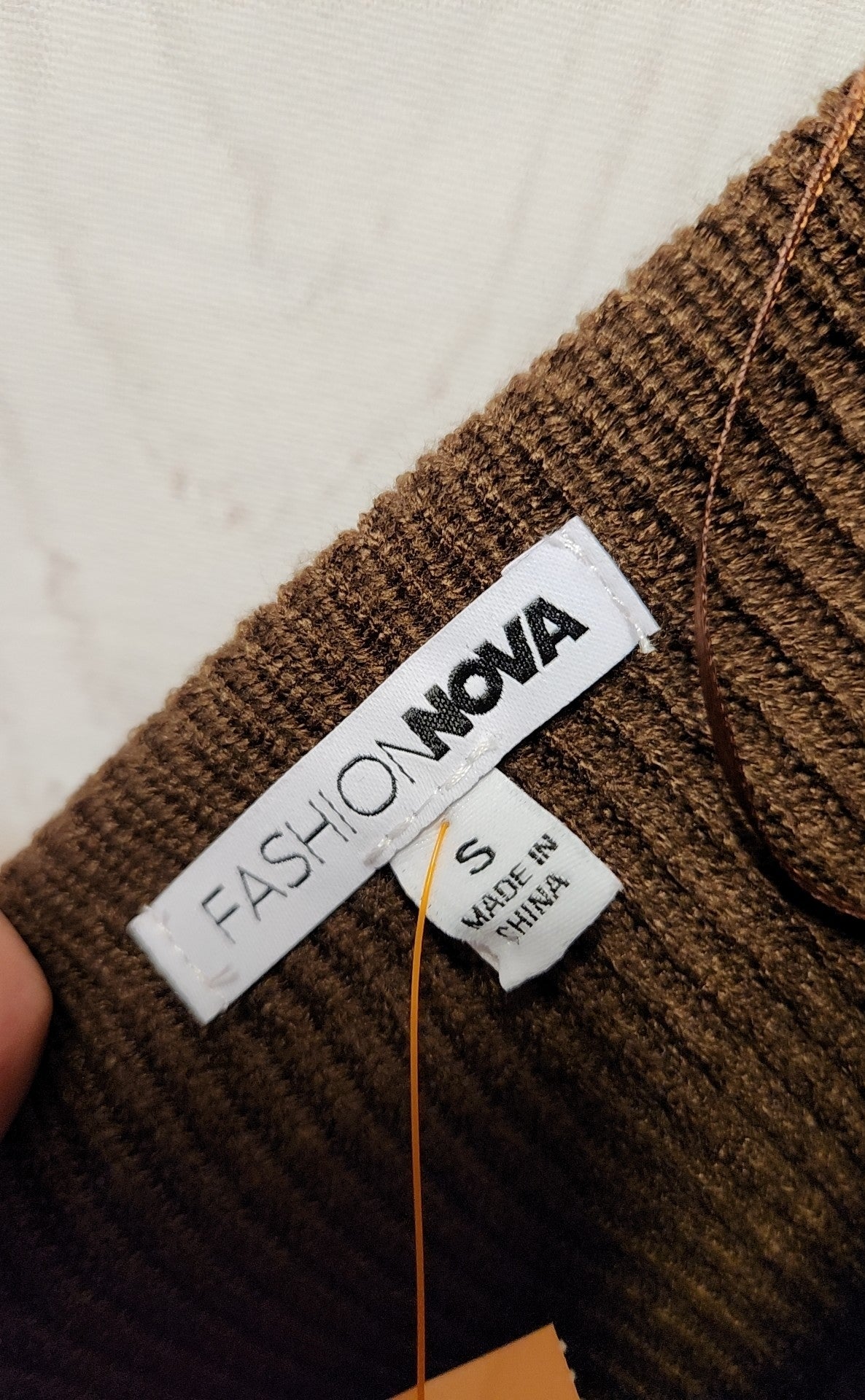 Fashion Nova Women's Size S Brown Knit Dress