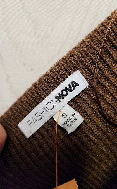 Fashion Nova Women's Size S Brown Knit Dress