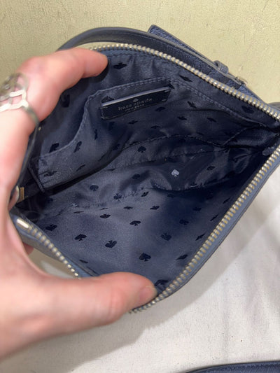Kate Spade Lola Glitter Crossbody Silver Purse Bag