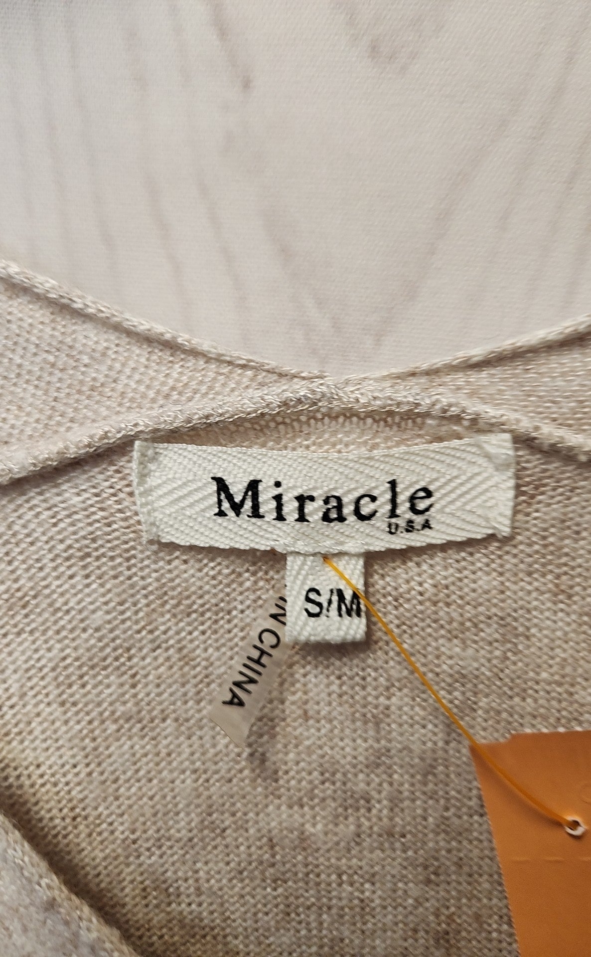Miracle Women's Size S/M Beige Sweater