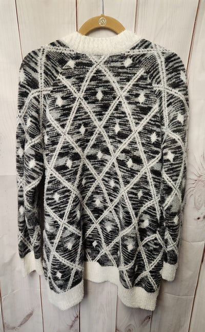 Bobeau Women's Size 2X Gray Cardigan