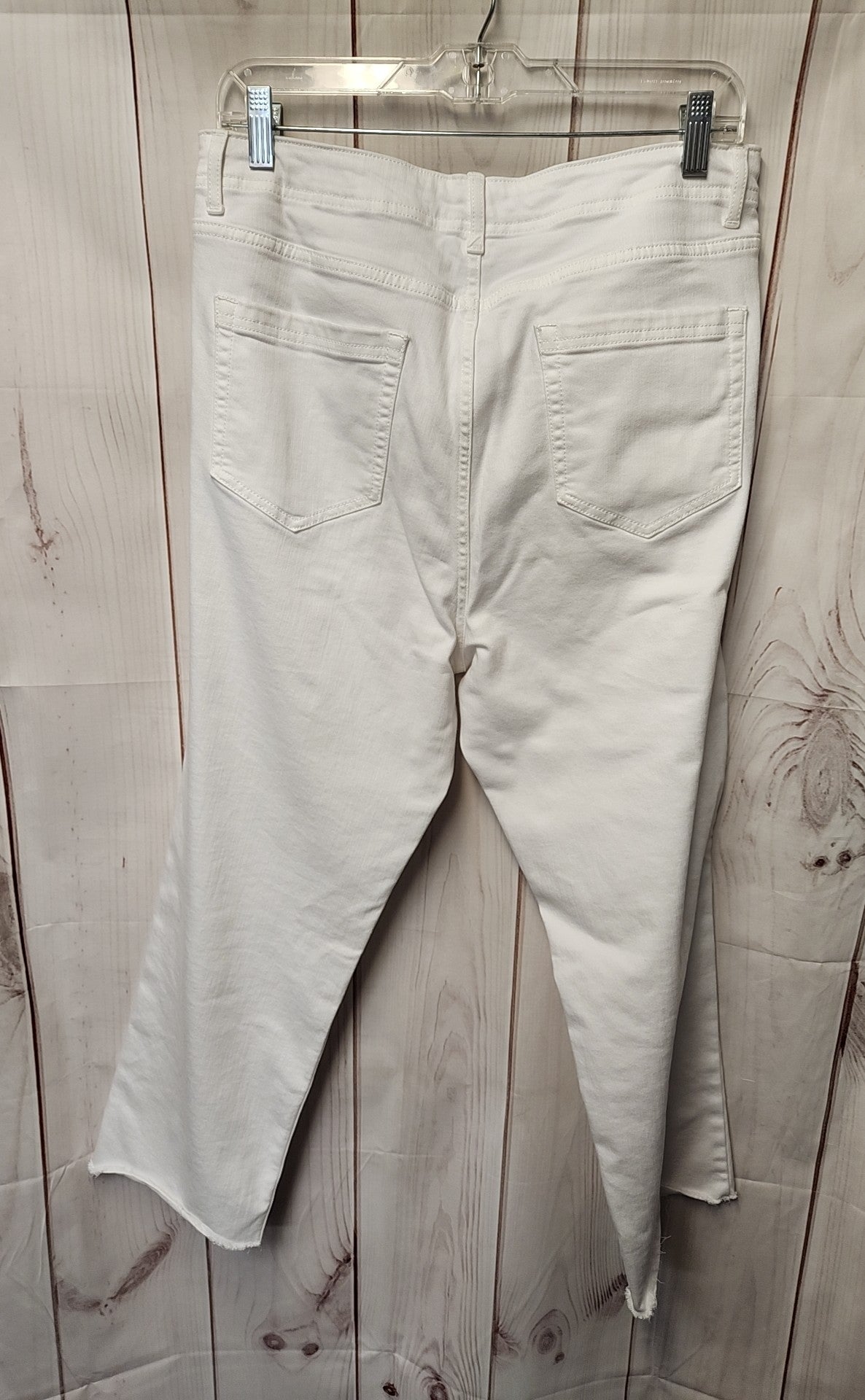J Jill Women's Size 32 (13-14) Petite White Jeans High Rise Straight Leg Crop