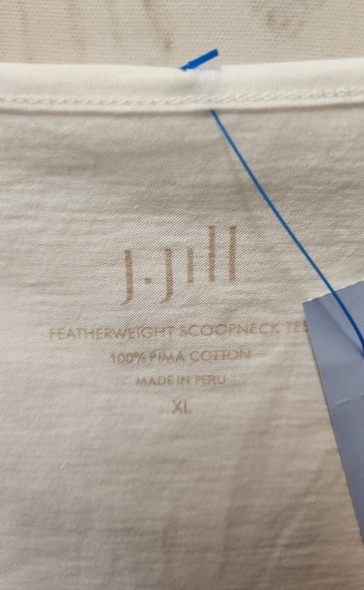 J Jill Women's Size XL White Long Sleeve Top