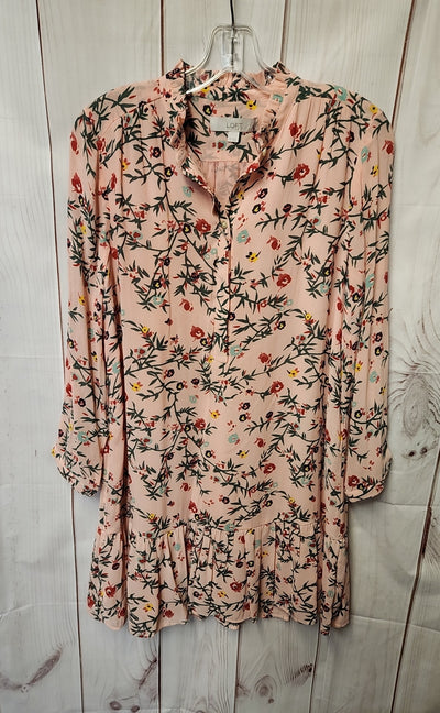 Loft Women's Size S Pink Floral Dress