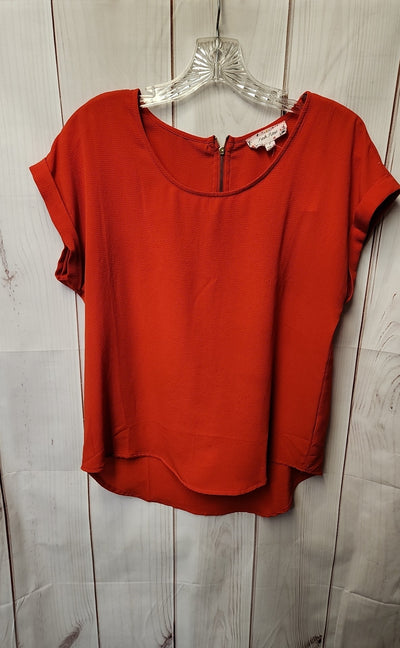 Pink Rose Women's Size M Red Short Sleeve Top