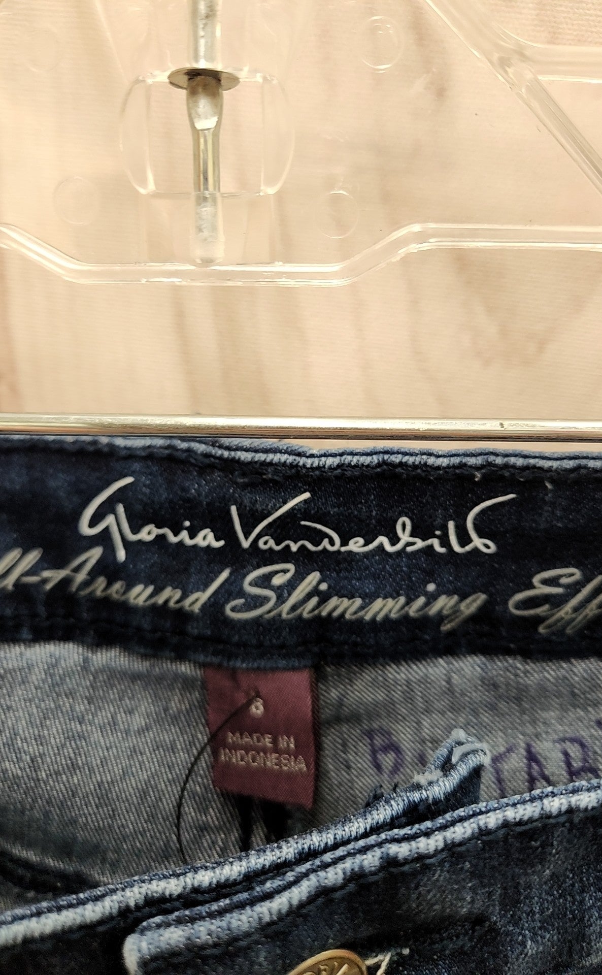 Gloria Vanderbilt Women's Size 29 (7-8) Rail Straight Blue Jeans