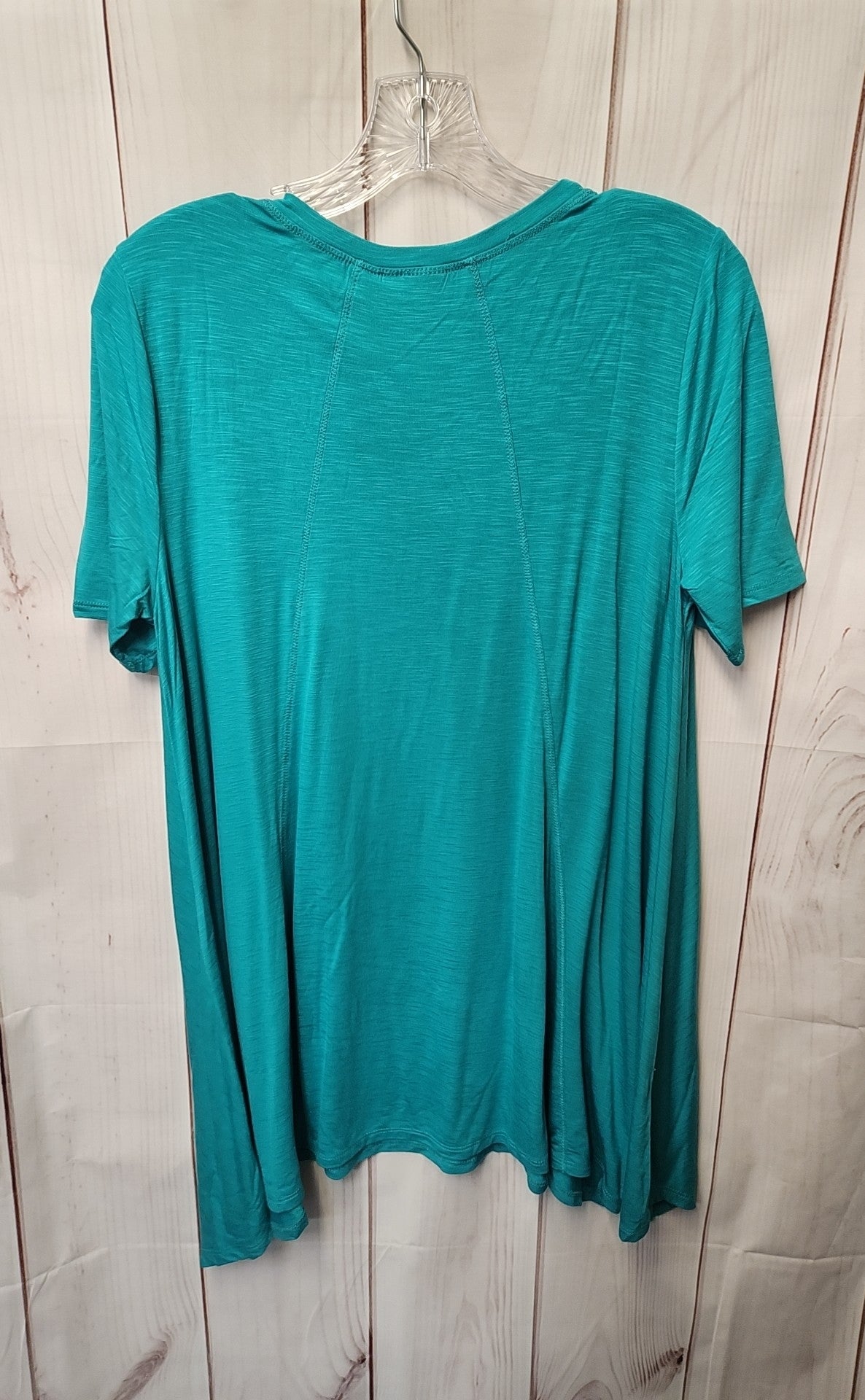 Logo Women's Size S Teal Short Sleeve Top