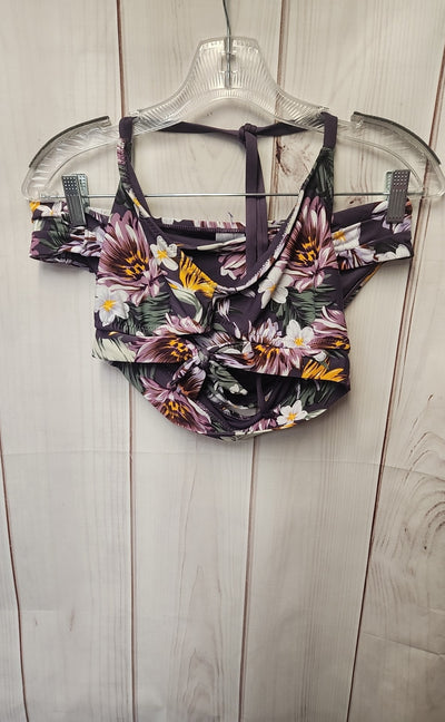 Kona Sol Women's Size M Purple Floral Bikini