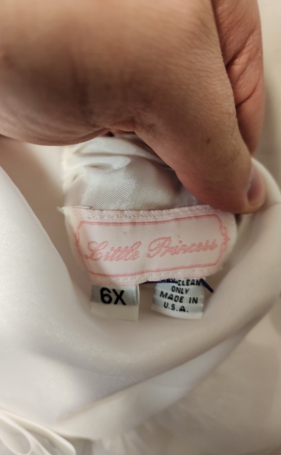 Little Princess Girl's Size 6 White Dress