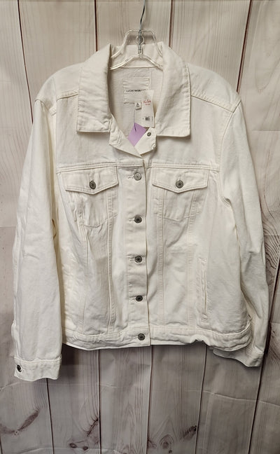 NWT Lucky Brand Women's Size 2X White Denim Jacket