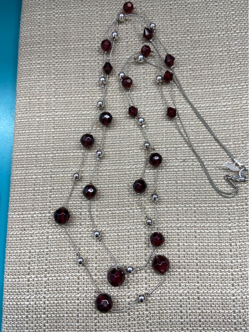 Red Beaded Necklace