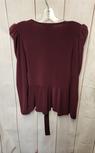 INC Women's Size S Petite Purple Long Sleeve Top