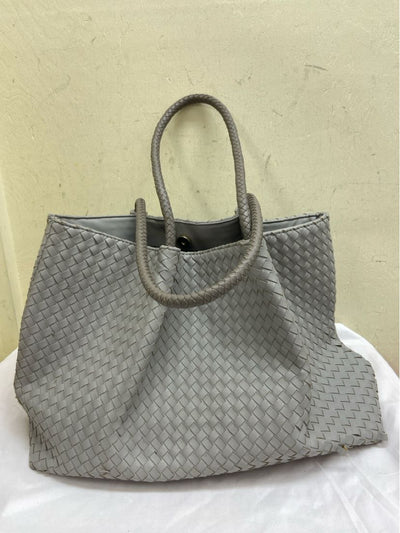 Lulu Dharma Gray Woven Tote Bag