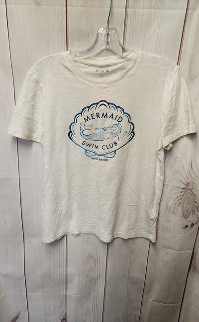 J Crew Women's Size S White Short Sleeve Top
