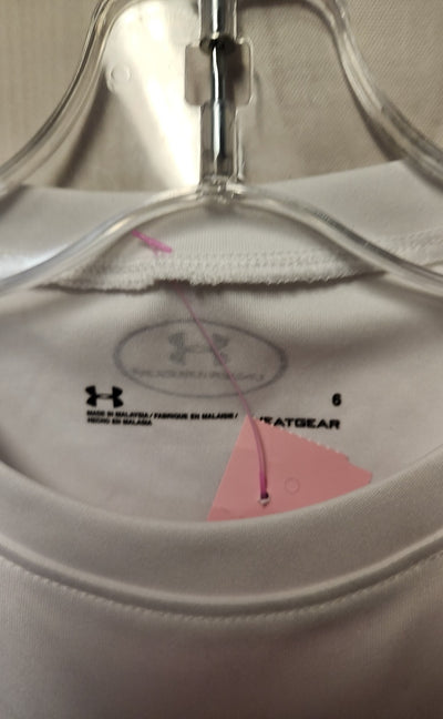 Under Armour Boy's Size 6 White Shirt