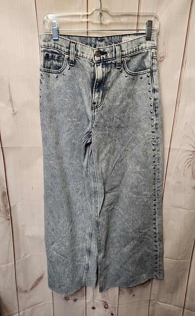 Gap Women's Size 24 (00) Blue Baggy Mid Rise Jeans