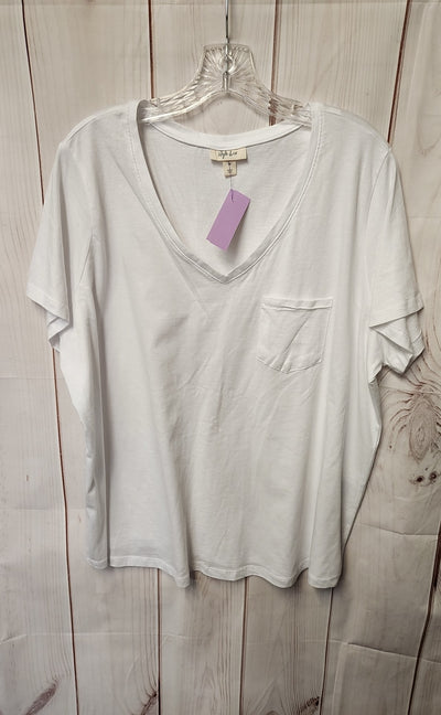 Style & Co Women's Size 3X White Short Sleeve Top