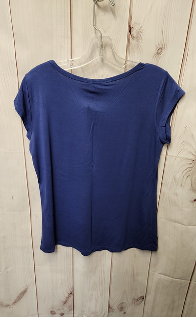 Cable & Gauge Women's Size M Blue Short Sleeve Top
