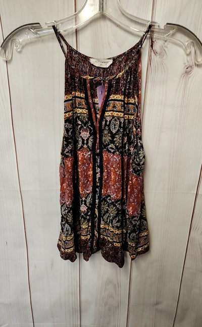 Sophie Rue Women's Size L Red & Black Sleeveless Top