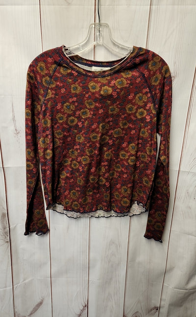 Naturalife Women's Size S Pink Floral Long Sleeve Top