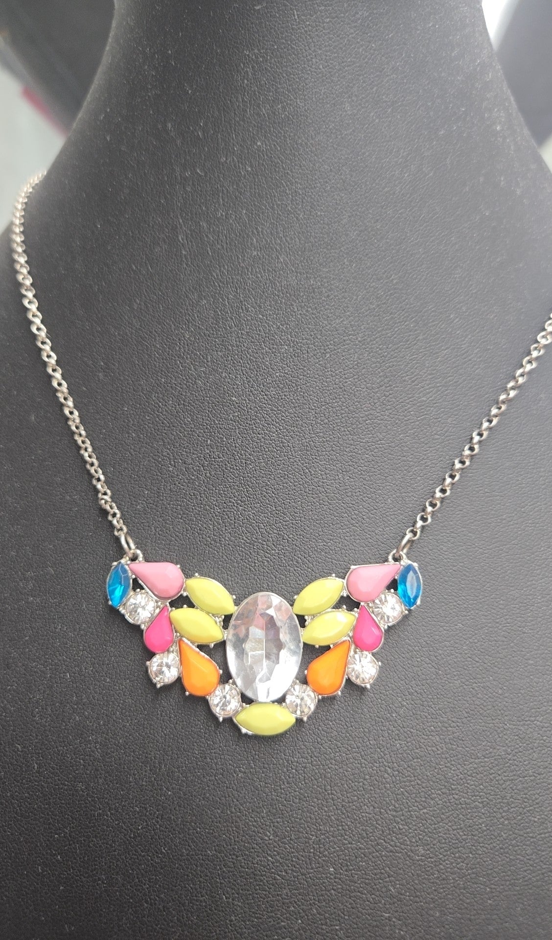 Silver Rhinestone Necklace