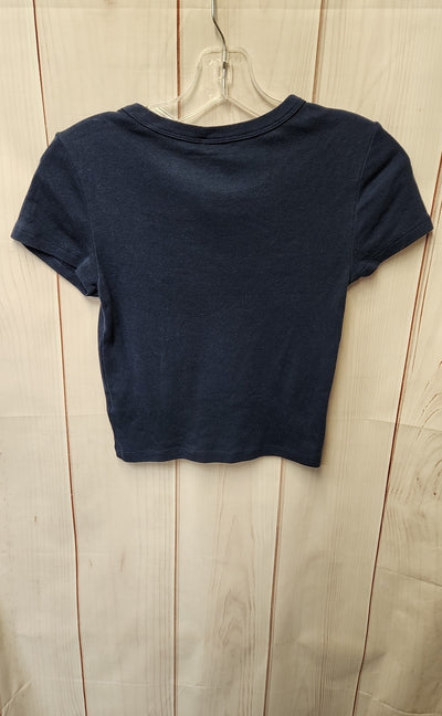 American Eagle Women's Size S Navy Short Sleeve Top