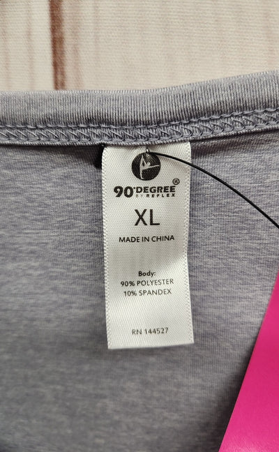 90 Degree Women's Size XL Purple Short Sleeve Top