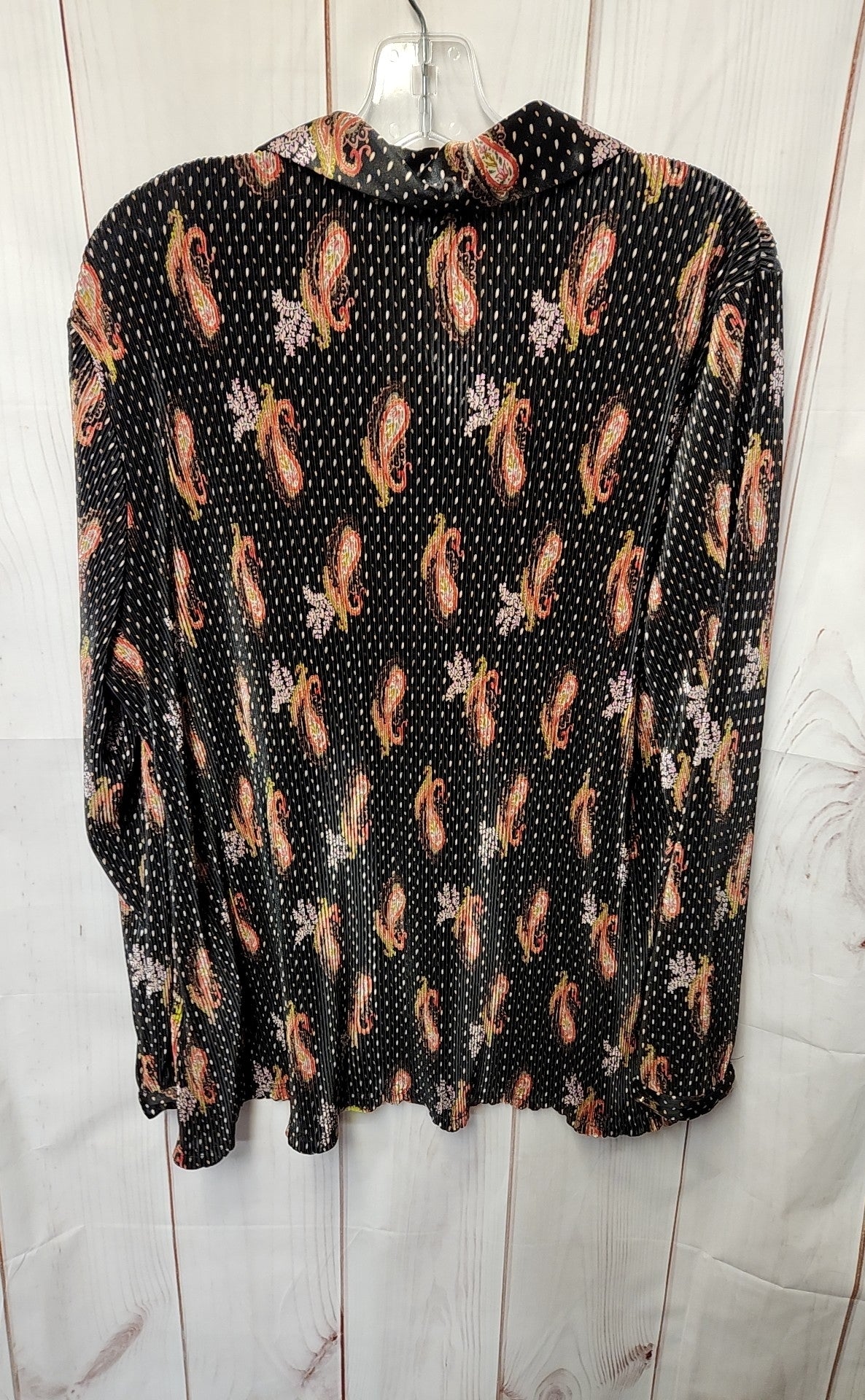 JM Collection Women's Size L Black Long Sleeve Top