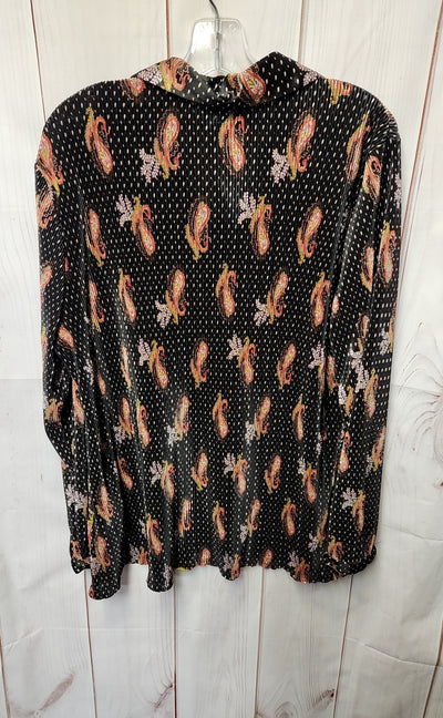 JM Collection Women's Size L Black Long Sleeve Top
