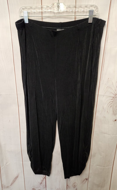 Chico's Travelers Women's Size 3 = US 16 Black Pants Crop