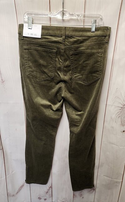 NWT Loft Women's Size 30 (9-10) Olive Green Corduroy Pants Curvy Skinny