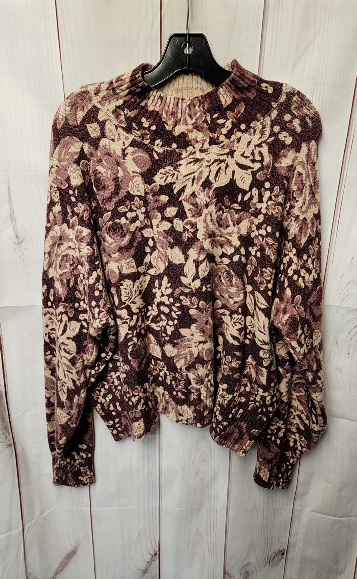 Lauren Conrad Women's Size XL Purple Floral Sweater