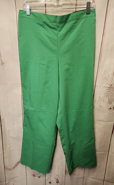 NWT Alfred Dunner Women's Size 12 Petite Green Pants