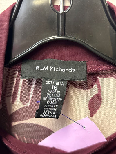 R&M Richards Women's Size 16 Maroon Dress
