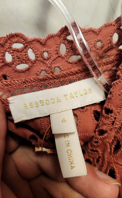Rebecca Taylor Women's Size 6 Red Sleeveless Top