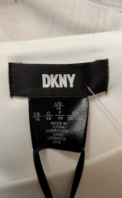NWT DKNY Women's Size 16 White Dress