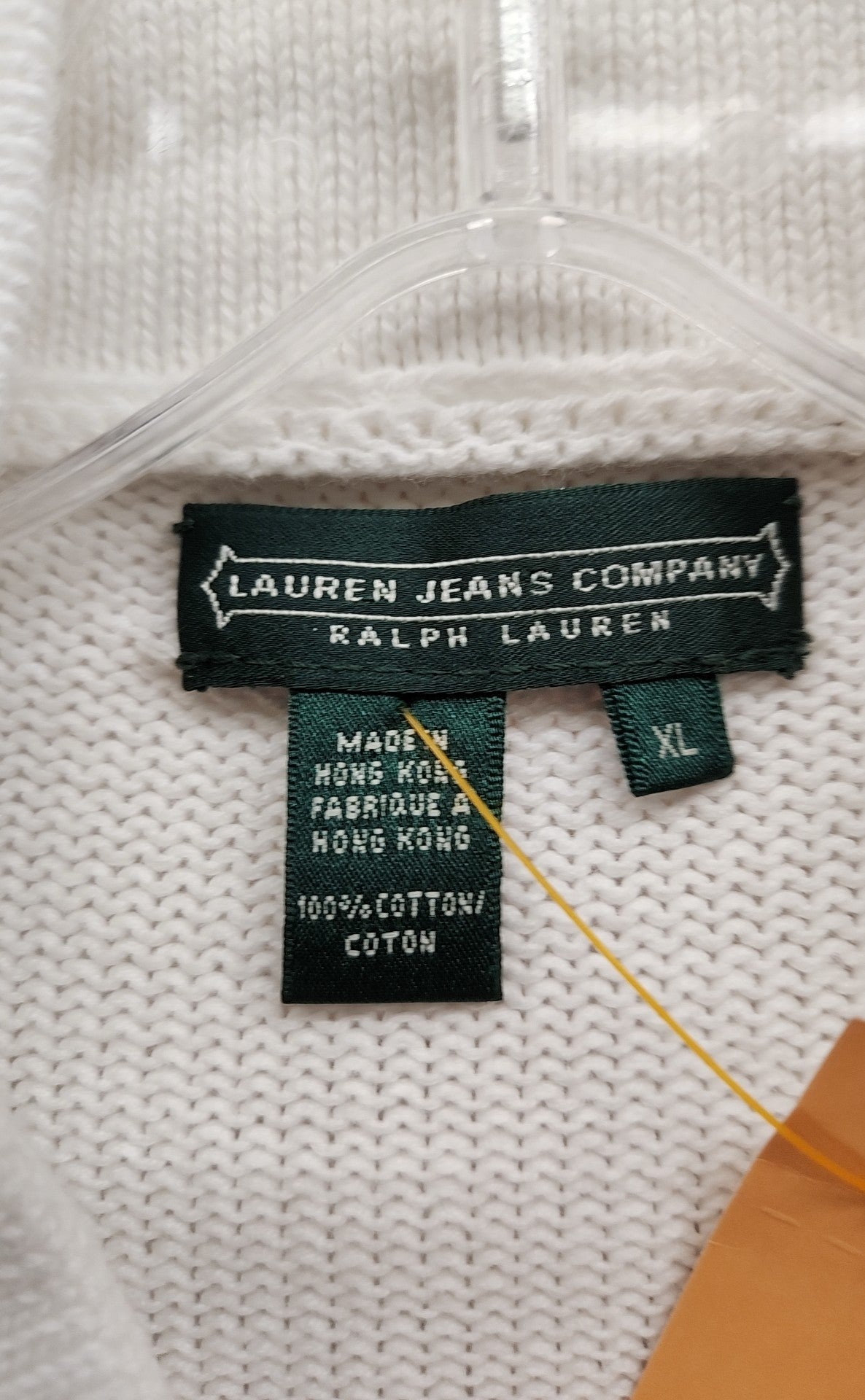 Ralph Lauren Women's Size XL White Cardigan